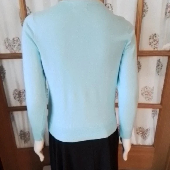 Two Cardigans, Cotton, Green, Aqua, Eddie Bauer & Studio Works. Size Small. - Picture 6 of 16